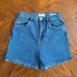 Cotton On High Waist Blue Denim Shorts